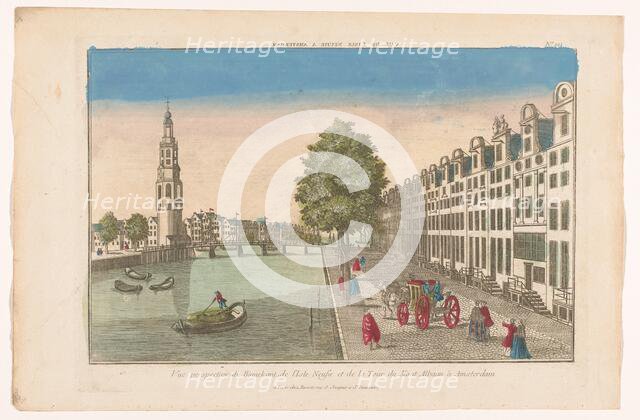 View of Montelbaan tower and interior of Amsterdam, 1700-1799. Creator: Anon.