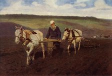 'The Ploughman (Leo Nikolayevich Tolstoy at the Plough)', 1887, (1965). Creator: Il'ya Repin.