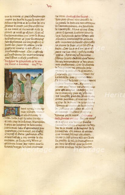 The Visitation; Miroir Historial, about 1475. Creator: Unknown.