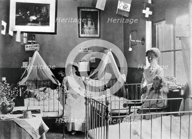Hahnemann Hospital and Homeopathic Dispensaries, Liverpool: a children's ward, decorated..., 1911. Creator: Unknown.