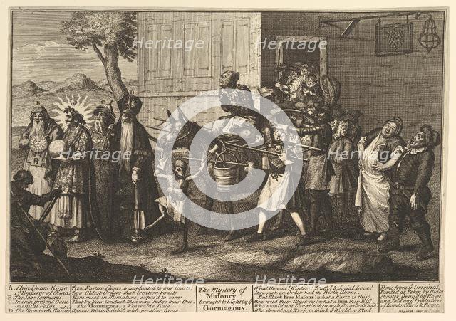 The Mystery of Masonry Brought to Light by the Go..., [first published December 1724] later reissue. Creator: William Hogarth.
