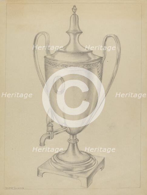 Silver Urn, c. 1936. Creator: Hester Duany.