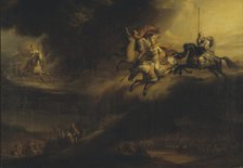 Valkyries Riding into Battle, mid-19th century. Creator: Johan Gustaf Sandberg.