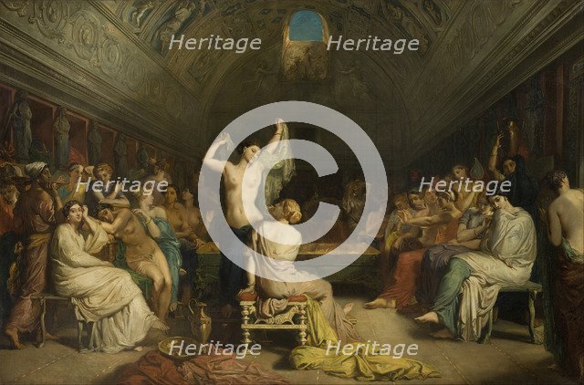 Tepidarium, the room where the women of Pompeii came to rest and dry themselves after bathing, 185 Artist: Chassériau, Théodore (1819-1856)