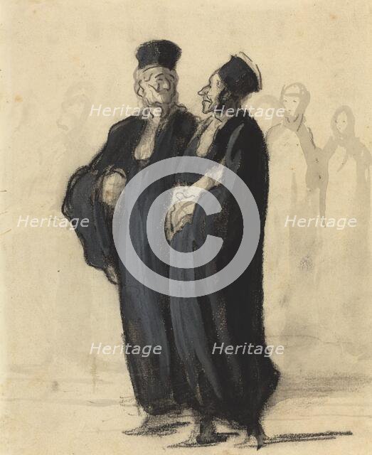 Two Lawyers. Creator: Honore Daumier.