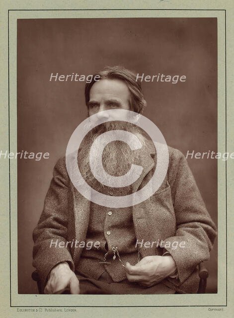 Portrait of the painter William Holman Hunt (1827-1910), ca 1885. Creator: Barraud, Herbert Rose (1845-1896).