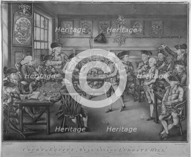 Court of Equity, Belle Sauvage Inn, Ludgate Hill, City of London, 1778. Artist: Robert Laurie