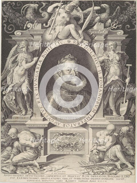 Portrait of Rudolph II, 1603. Creator: Aegidius Sadeler II.