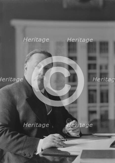 Taft, William H., President, portrait photograph, 1912 Apr. 1. Creator: Arnold Genthe.