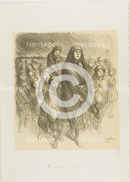 The Belgian Exodus, 1915. Creator: Theophile Alexandre Steinlen.