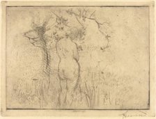 Eve before the Apple Tree (Eve de dos devant le pommier), 1892. Creator: Paul Albert Besnard.