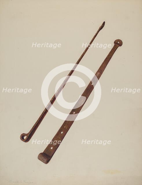 Strap Hinges, c. 1939. Creator: Manuel G. Runyan.