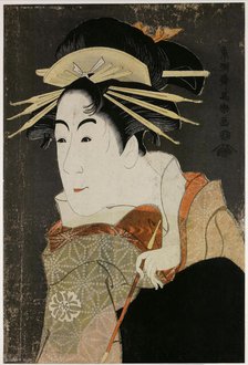 The actor Matsumoto Yonesaburo as Kewaizaka no Shosho in the Play "Katakiuchi Noriyaibanashi", 1794. Creator: Sharaku, Toshusai (active 1794-1795).