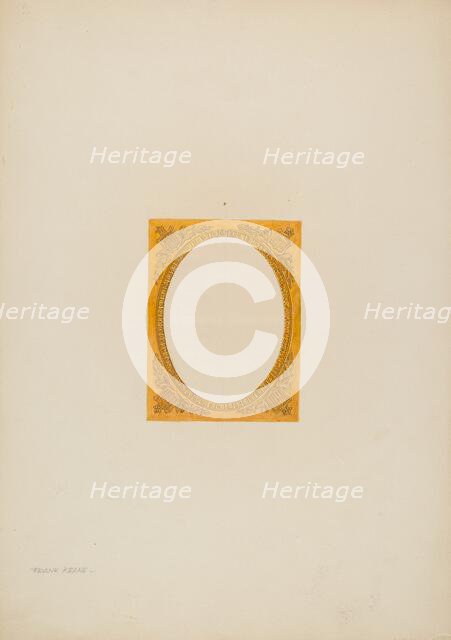 Metal Frame Daguerreotype (Brass), c. 1941. Creator: Frank M Keane.