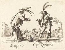 Scapino and Cap. Zerbino. Creator: Unknown.