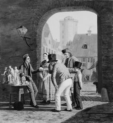 A Plaster Cast Vendor. Copenhagen Street Scene, 1838. Creator: Julius Friedlaender.