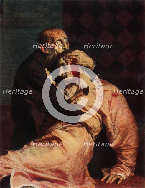 'Ivan the Terrible and His Son Ivan on November 16, 1581', 1885, (1965).  Creator: Il'ya Repin.