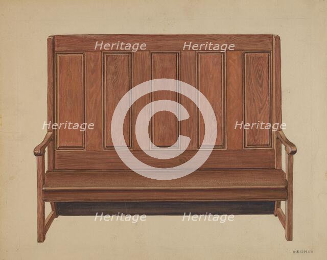 Settee, c. 1936. Creator: Harry Eisman.