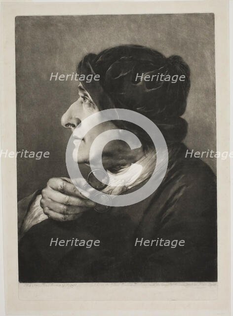 Old Man with Spectacles, from Life-Sized Heads, 1760. Creator: Thomas Frye.