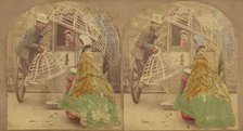 "Werry sorry Mam, but yer'l av to leave yer Krinerline outside", about 1865. Creator: London Stereoscopic & Photographic Co.