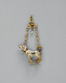 Pendant Shaped as a Dog, Spain, c. 1575-c. 1625, with later modifications. Creator: Unknown.
