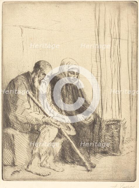 Two Beggars (Les deux mendiants). Creator: Alphonse Legros.
