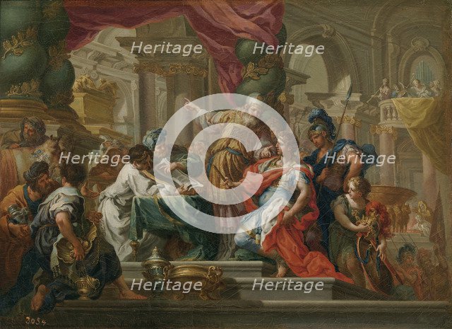 Alexander the Great in the Temple of Jerusalem. Artist: Conca, Sebastiano (1680-1764)