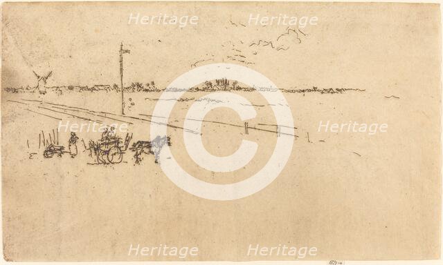 Railway Station, Voves, 1887. Creator: James Abbott McNeill Whistler.