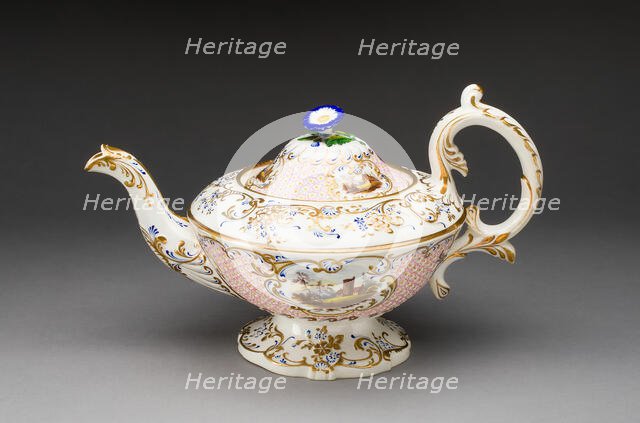 Teapot, Stoke on Trent, c. 1840. Creator: Spode Ceramic Works.