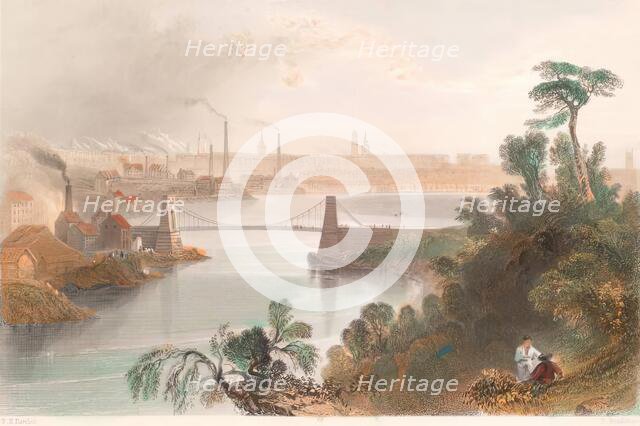 Aberdeen - Views - Aberdeen from the Chain Bridge, 1837. Creator: Unknown.