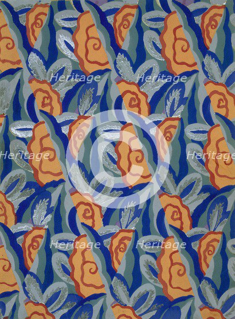 Wallpaper design by Maison Gaillard, pub. 1930.  Creator: French School (20th Century).
