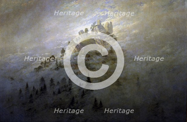  'Morning Mist on the Mountain', 1808, by Caspar Friedrich.