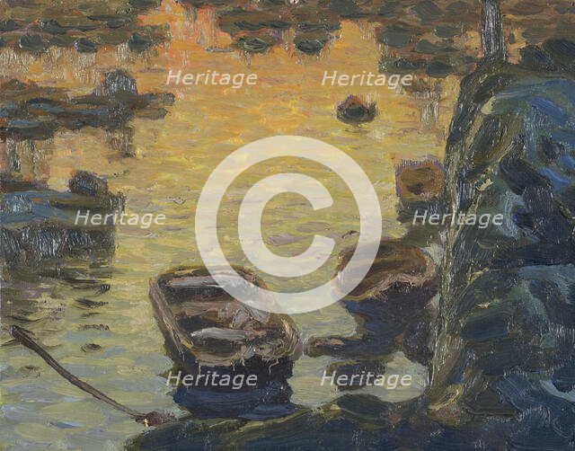 A Spring Night during the Fishing Season. Study from Lofoten, 1910. Creator: Anna Katarina Boberg.