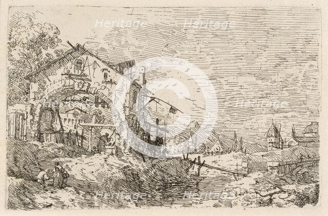 Landscape with a Woman at a Well, c. 1740. Creator: Canaletto.