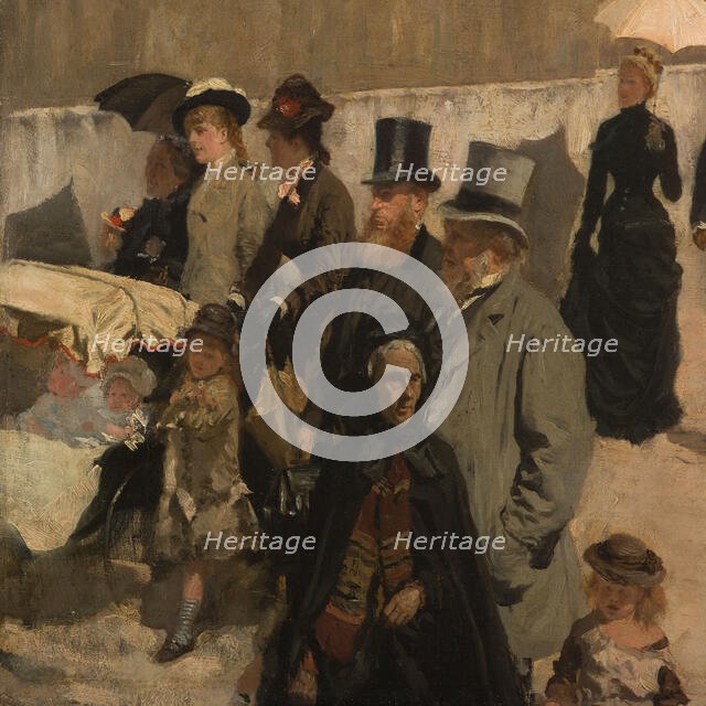 The National Gallery and St. Martin's Church (London), c1878. Creator: Giuseppe de Nittis.