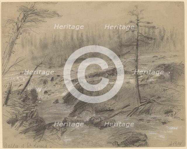 The Dalles of St. Louis. Creator: Alfred Waud.