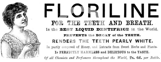 Advertisement for Floriline Liquid Dentifrice, 1895. Creator: Unknown.