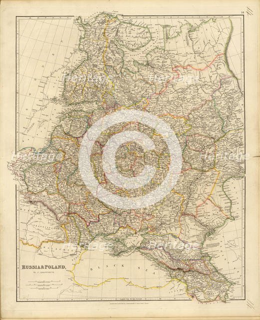Map of Russia and Poland, 1832. Creator: Arrowsmith, John (1790-1873).