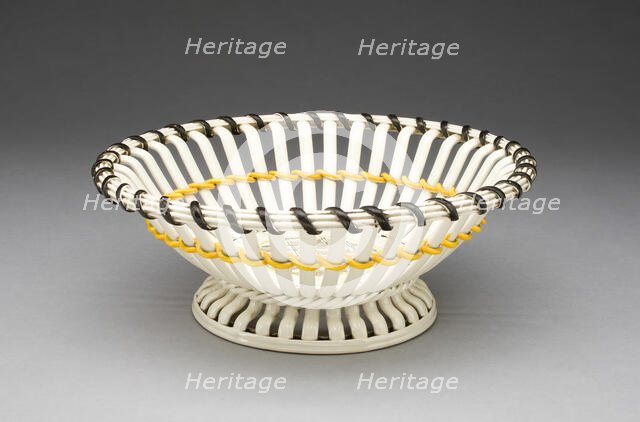 Basket, Staffordshire, 1780/90. Creator: E. Mayer Pottery.