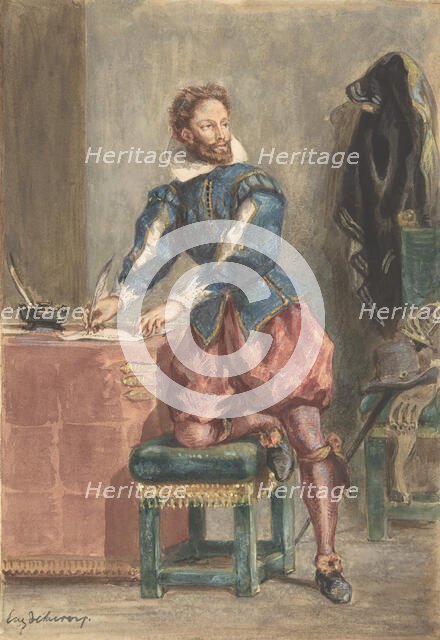 Mathurin Régnier, ca. 1846. Creator: Eugene Delacroix.