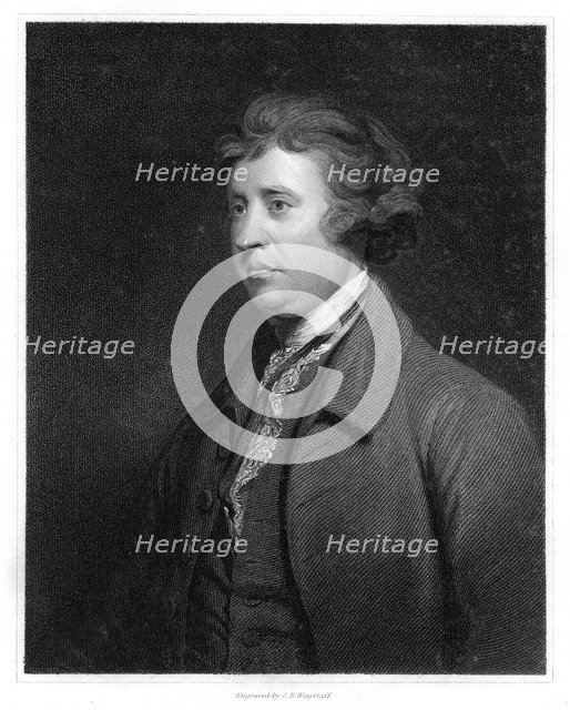 Edmund Burke, Anglo-Irish statesman, author, orator, political theorist, and philosopher, (1834).Artist: CE Wagstaff