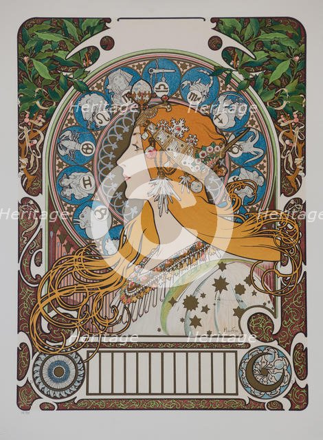 Zodiaque (Zodiac), 1896. Creator: Mucha, Alfons Marie (1860-1939).