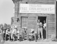 California State Employment Service office, Tulelake, Siskiyou County, California, 1939. Creator: Dorothea Lange.