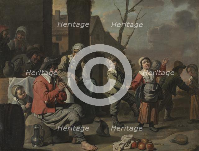 Peasant Children Dancing, 1650s. Creator: Le Nain (French), circle of.