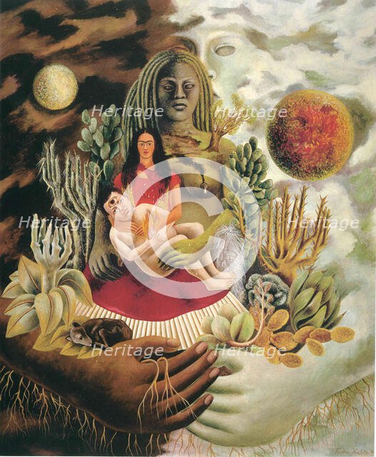 The Love Embrace of the Universe, the Earth (Mexico), Myself, Diego and Señor Xólotl., 1949. Creator: Frida Kahlo.