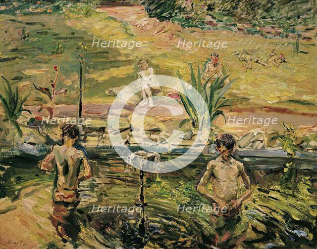 Bathing boys, 1911. Creator: Max Slevogt.