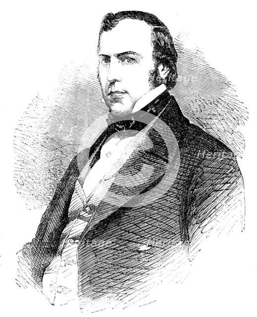 Mr. John Thwaites, Chairman of the Metropolitan Board of Works - from a photograph by Cox, 1858. Creator: Unknown.