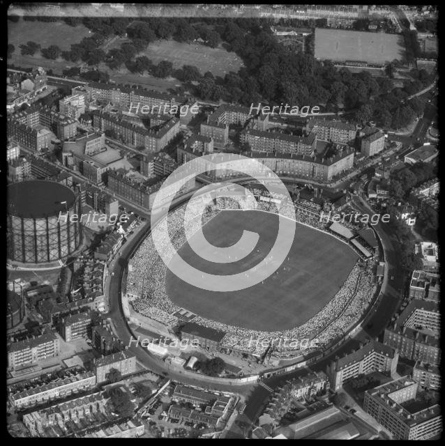 The Oval, home ground of Surrey County Cricket Club, Kennington, London, 1955. Creator: Aerofilms.