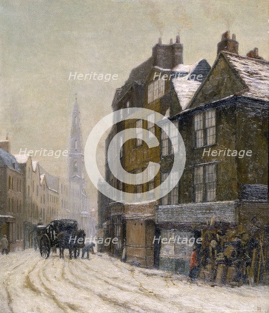 'Drury Court with the Church of St Mary-le-Strand', 1880. Artist: Philip Norman