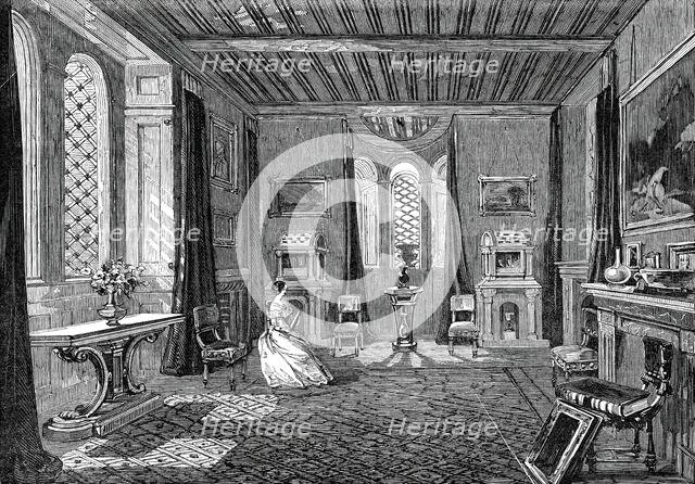 Lansdown Tower - the Scarlet Drawing-Room, 1845. Creator: Unknown.